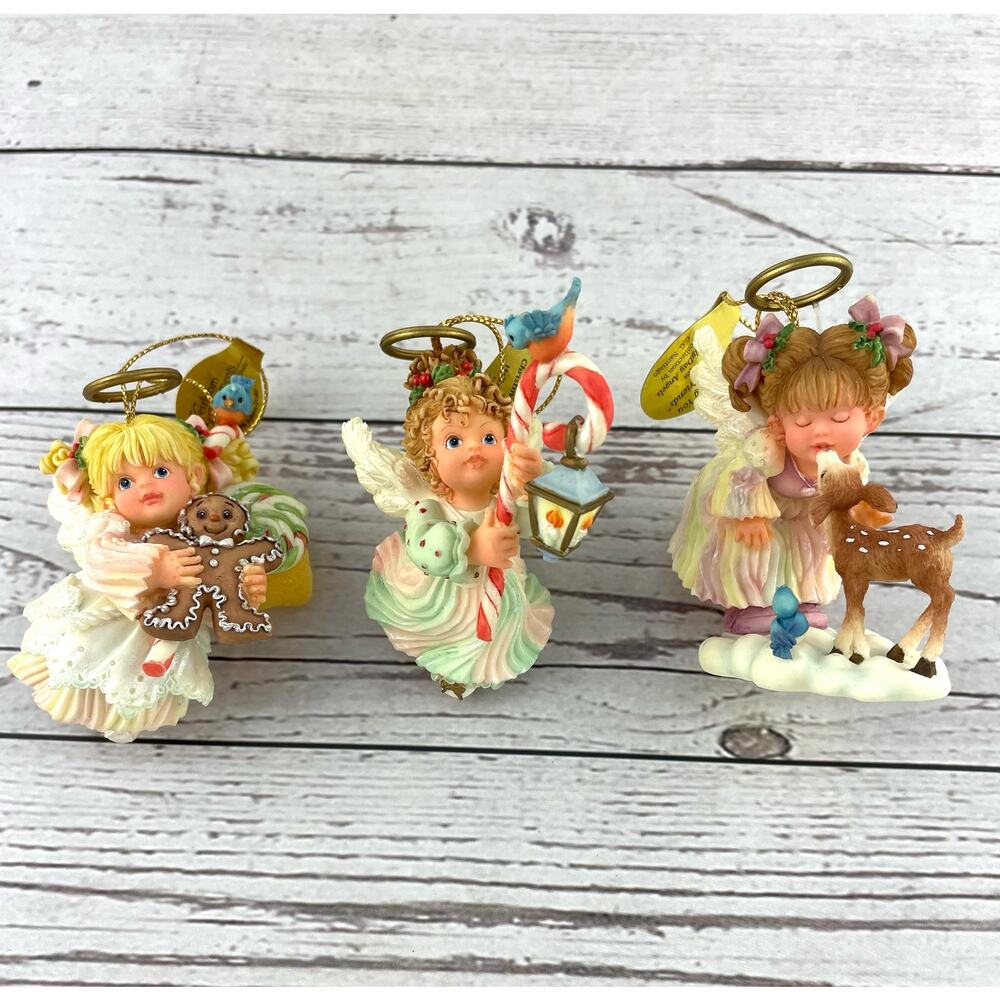 Holly Days Angels Ornament Collection by GG Santiago, Ashton Drake Ornaments